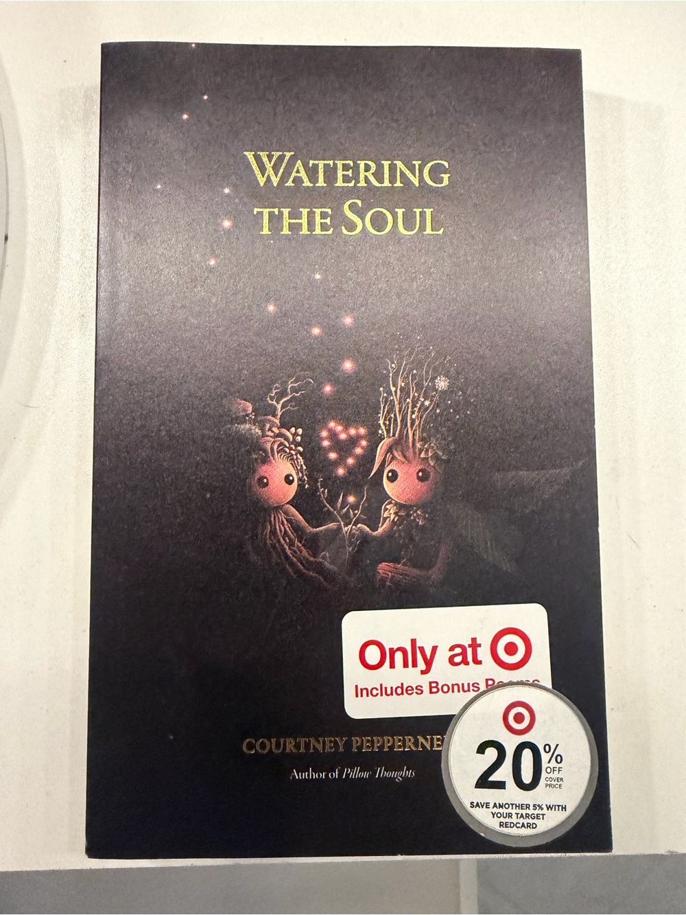 Watering the Soul by Courtney Peppernell - Dark Cover with Pink Accents